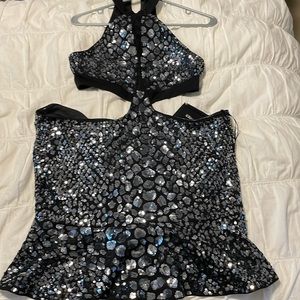 Sparkle cut out dress